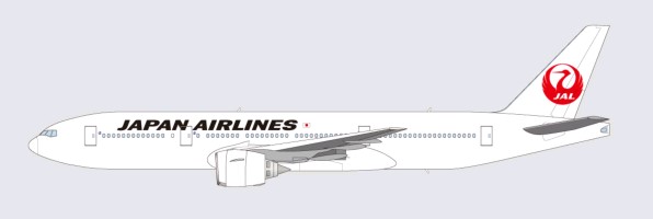 Japan Airlines (JAL) new livery with the old crane logo