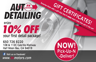 auto detailing gift certificate