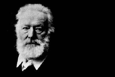 Victor Hugo image on black background