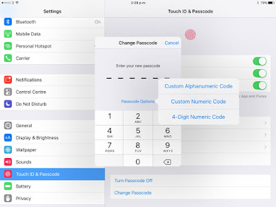 Mengubah pascode 6 digit ke 4 digit di iOS 9