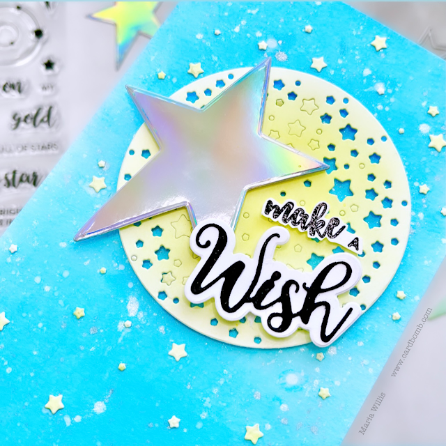 video tutorial,cards,ink,cardmaking,stamping,Tonic Studios USA,Cardbomb,maria willis,paper,Tonic Studios,Shoot for the Stars,stamps,Shoot for the Moon,Tonic Studios Stamp Club,