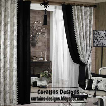  Black  and White  curtains  Top 10 designs  of black  and 