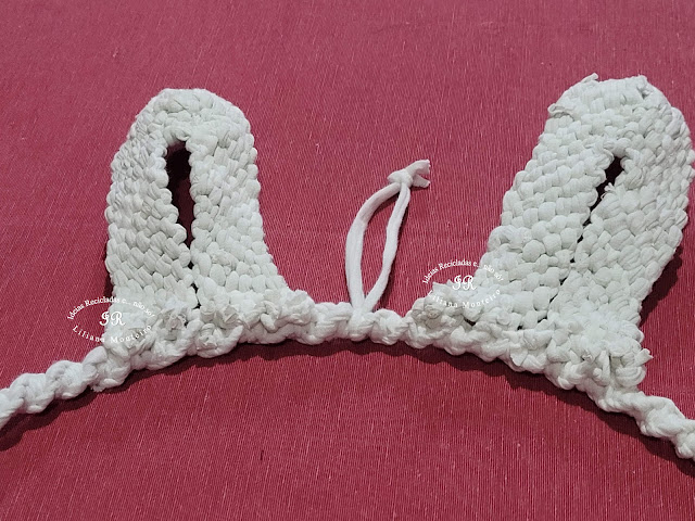 Coroa Coelhinho de Páscoa em Macramé