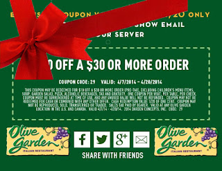 Free Printable Olive Garden Coupons