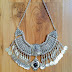 Silver statement necklace