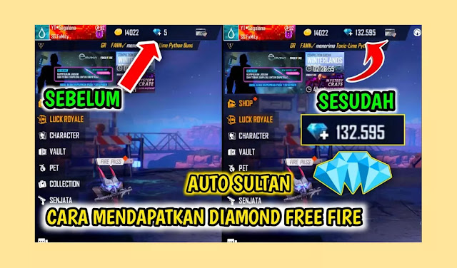 Download Free Fire (FF) APK Mod + OBB Unlimited Diamond
