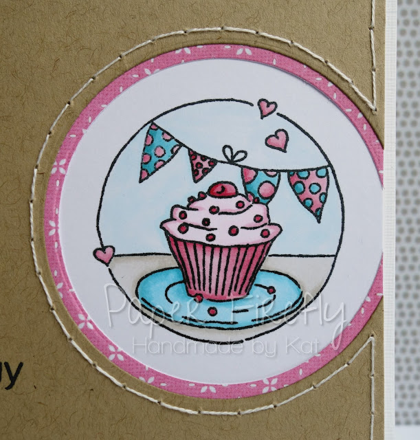 Sweet and simple card with cupcake and bunting (image from LOTV)