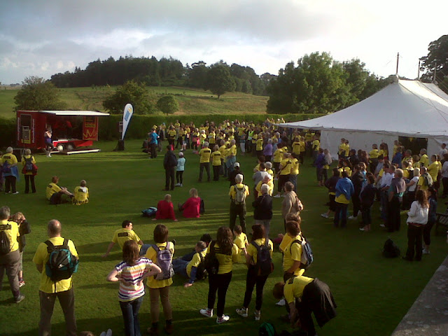Picture of stretching at the Marie Curie 10k walk