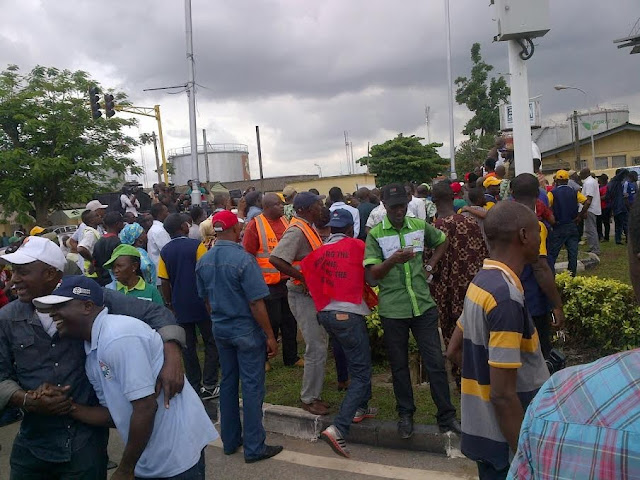 NLC shuts down Lagos Airport as workers protest fuel hike 
