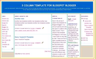 template blogger 5 column