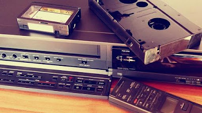 Retro Vintage Video Player With Tapes