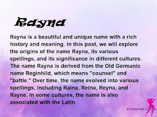 meaning of the name "Rayna"