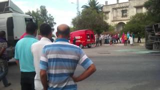  حادث انقلاب حافلة بمدينة مكناس