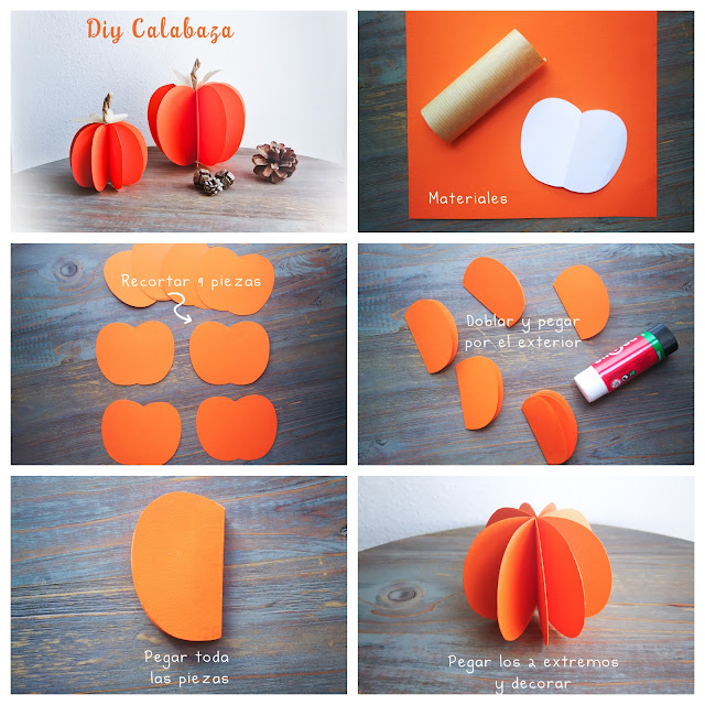 diy calabaza de papel diy pumpkin paper