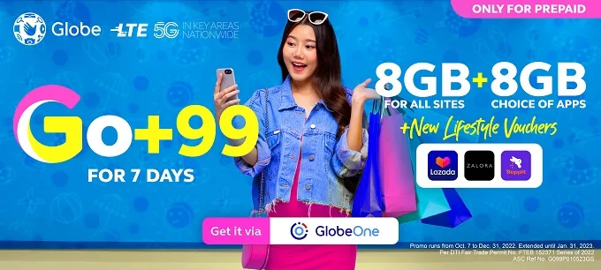 Go beyond your essentials with the latest Globe Prepaid Go+99 promo