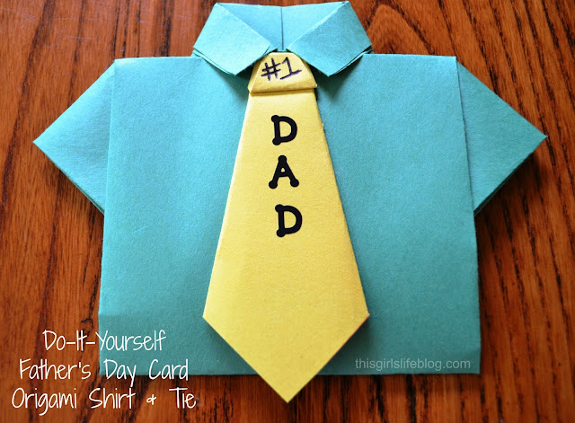 Father's Day Card: Origami Shirt & Tie Tutorial