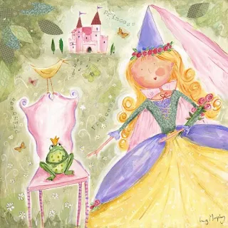 Niña jugando a princesas