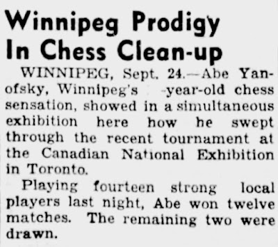 Winnipeg Prodigy In Chess Clean-up
