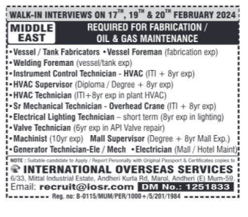 17 February 2024 - Assignment Abroad Times Gulf Jobs Paper