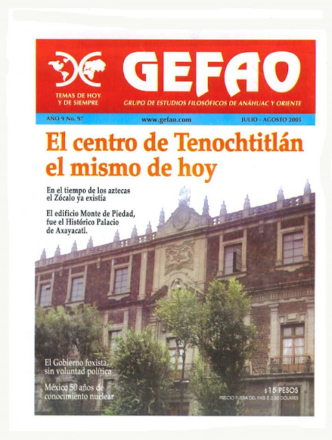 EL CENTRO DE TENOCHTITLAN EL MISMO DE HOY, Revista GEFAO