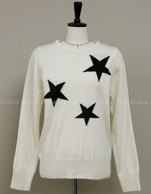 Star Patterned Knit Sweater