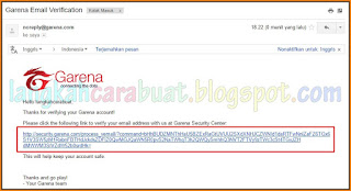 Cara Verifikasi Akun PB Garena