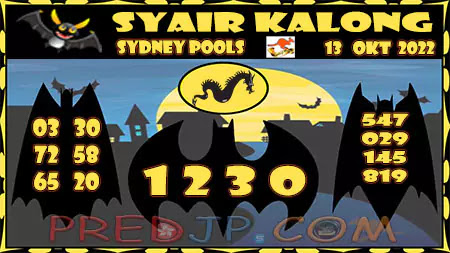 Prediksi Sydney Kalong Keramat Kamis 13-Okt-2022