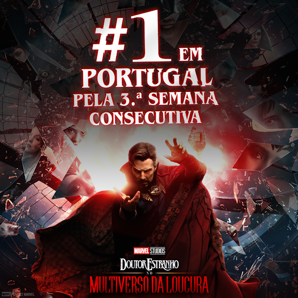 DOUTOR ESTRANHO NO MULTIVERSO DA LOUCURA - #1 em Portugal pelo 3º fim de semana consecutivo