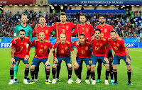 SELECCIÓN DE ESPAÑA - Temporada 2017-18 - David De Gea, Sergio Ramos, Gerard Piqué, Sergio Busquets y Diego Costa; Dani Carvajal, David Silva, Andrés Iniesta, Thiago Alcántara, Isco Alarcón y Jordi Alba. SELECCIÓN DE ESPAÑA 2 (Isco, Iago Aspas) SELECCIÓN DE MARRUECOS 2 (Boutaieb, En Nesiry). 25/06/2018. XXI Copa Mundial de la FIFA Rusia 2018, fase de grupos, Grupo B, 3ª jornada. Kaliningrado, Rusia, estadio Central de Kaliningrado.