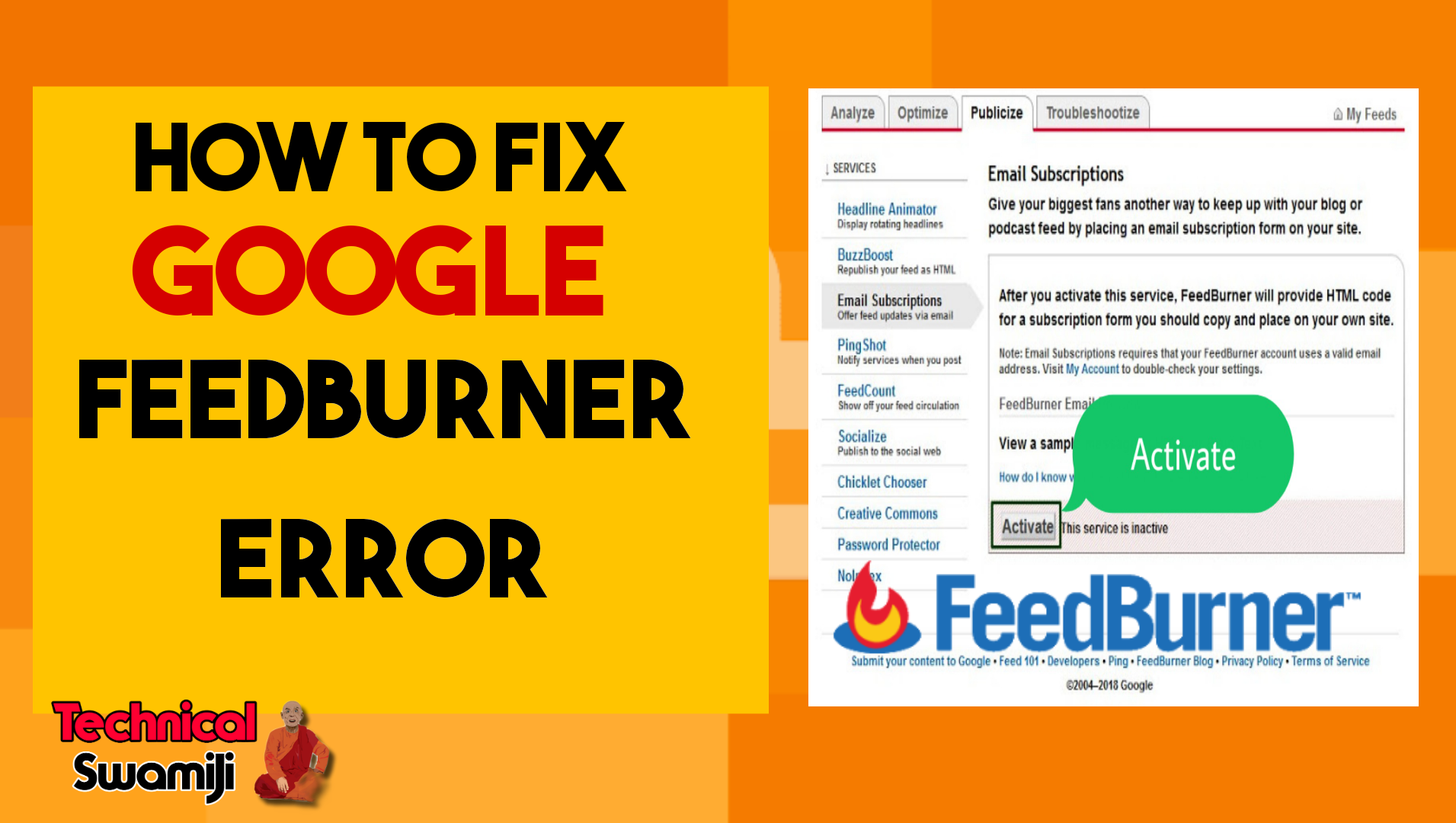Google Feedburner: The Feed Doesn't Have Subscriptions by Email