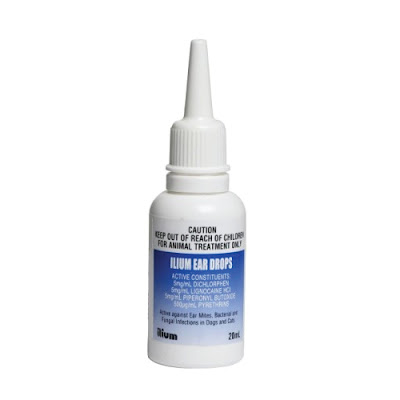 A photo of a bottle of Ilium Ear Drops