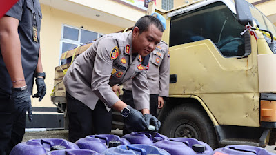 3 ton 850 liter BBM Jenis Pertalite berhasil diamankan Jajaran Sat Reskrim Polres Lebak