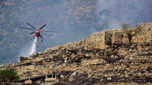 Πρώτη εκτίμηση για την πυρκαγιά στον αρχαιολογικό χώρο των Μυκηνών