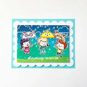 Sunny Studio Stamps: Spring Showers Frilly Frame Dies Spring Themed Cards by Jane 