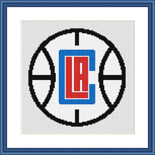 LA Clippers cross stitch - Tango Stitch