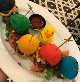 Rainbow Burger Flight at  Sugar Factory - Foxwoods Resort Casino