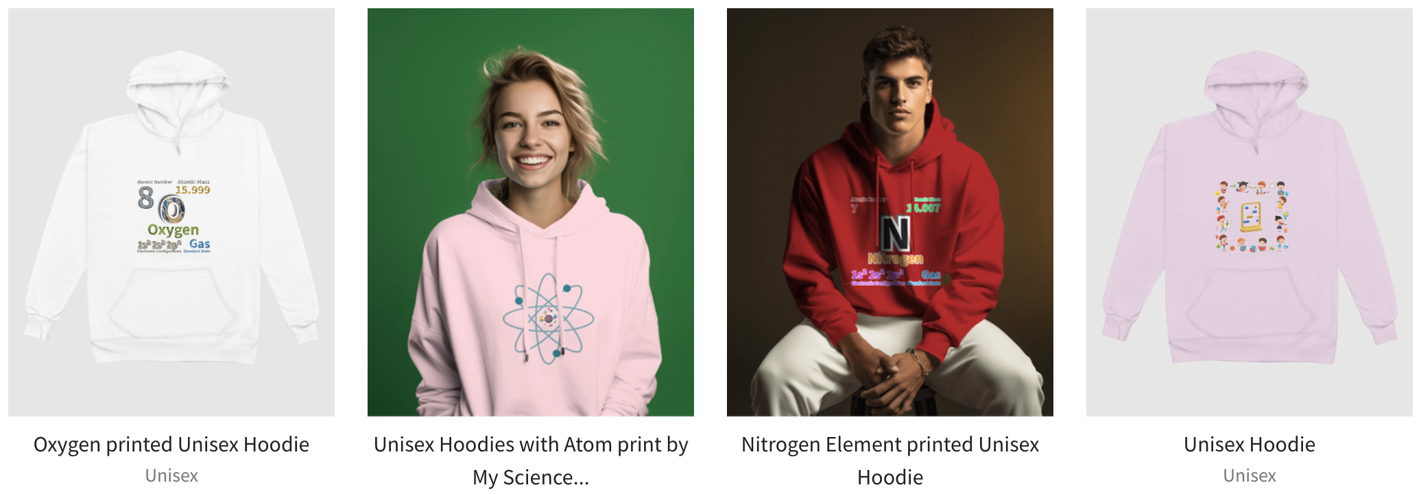 Elevate Your Wardrobe with Science:  Element-Printed Hoodies at My Science Store