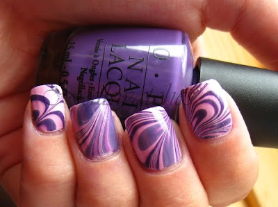 watermarble opi funky dunkey purple orly lollipop creme nailswatches nailart nail polish nailpolish