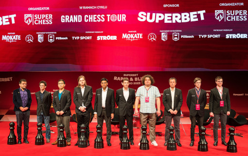 Les 10 participants du tournoi de Varsovie du Grand Chess Tour 2022 - Photo © Grand Chess Tour