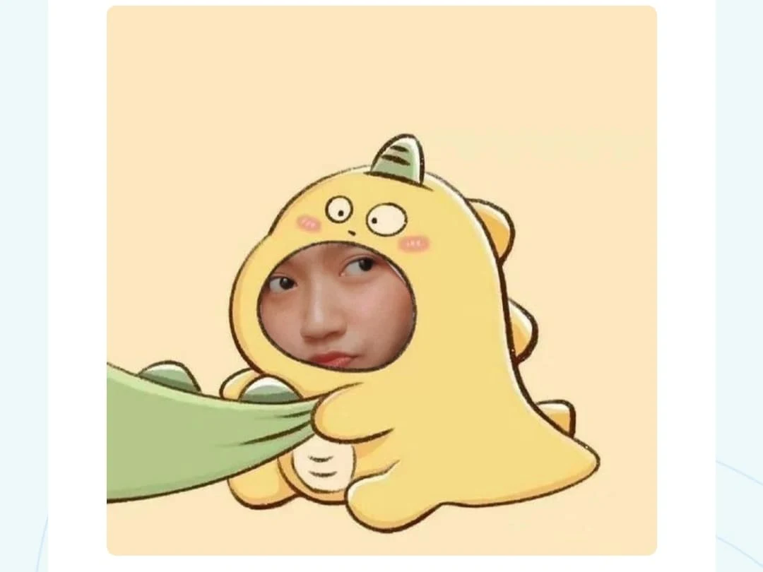 twibbon dino hijau dan kuning