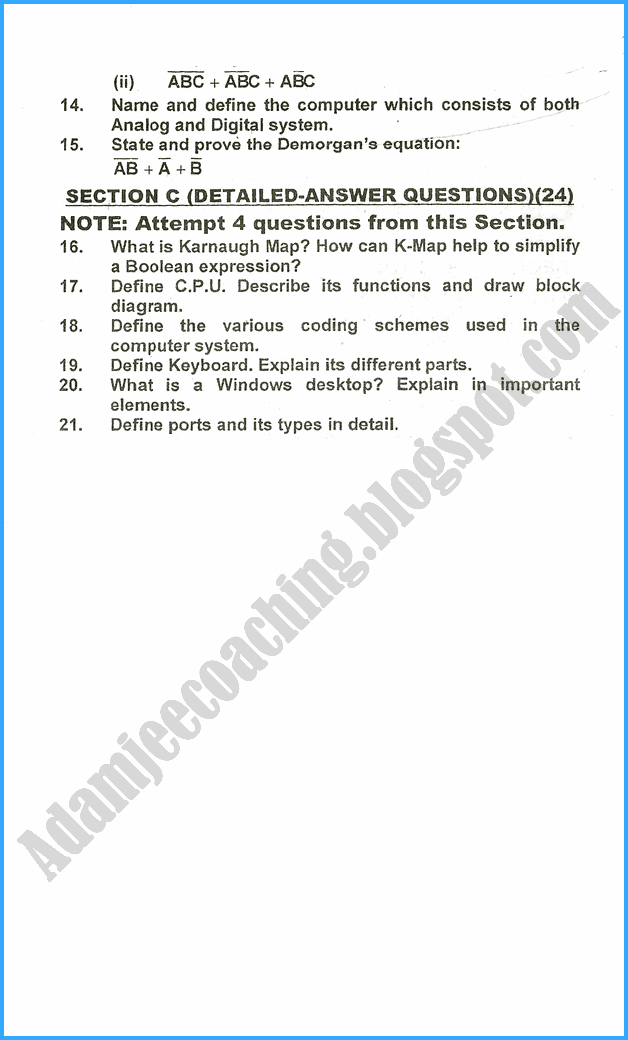 ix-computer-studies-past-year-paper-2018