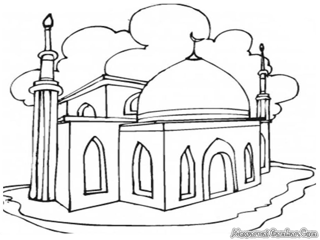 Lomba Mewarnai Gambar Masjid  Warna Devia