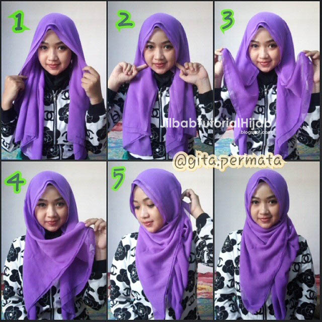 Tutorial Hijab Segi Empat Paris Sederhana Terbaru