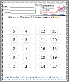 odd even numbers worksheets the teacher s craft
