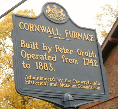 Cornwall Iron Furnace Historical Marker in Cornwall Pennsylvania