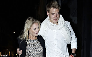 Nicklas Bendtner with Girlfriend