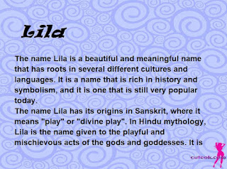 meaning of the name "Lila"