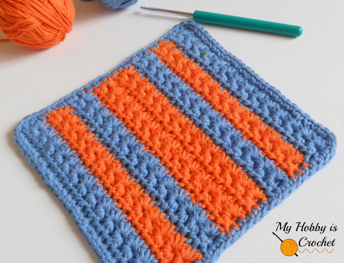 My Hobby Is Crochet: Star Stitch Dishcloth – Free Crochet Pattern with