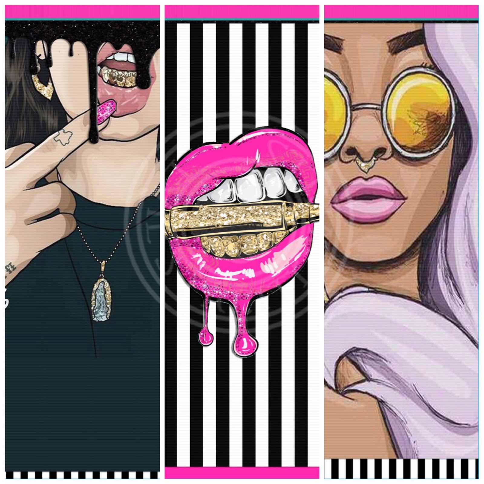 Pretty Walls: Baddie 6 piece wallpaper set