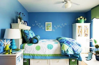 Wandgestaltung Kinderzimmer Blau